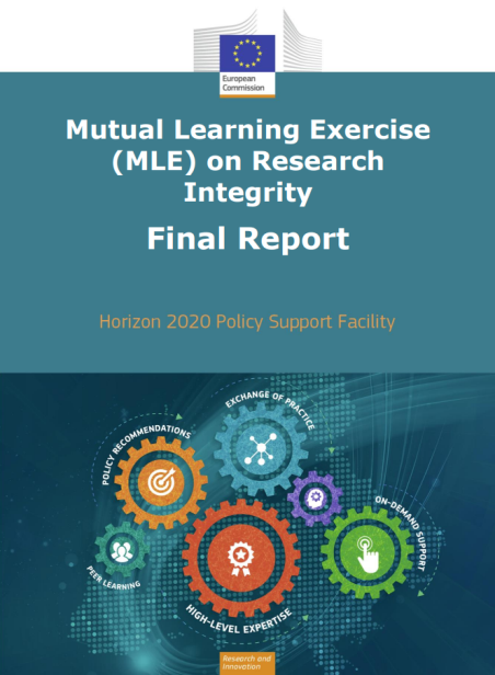 Page de couverture du raport final "Mutual Learning Exercise on Research Integrity"