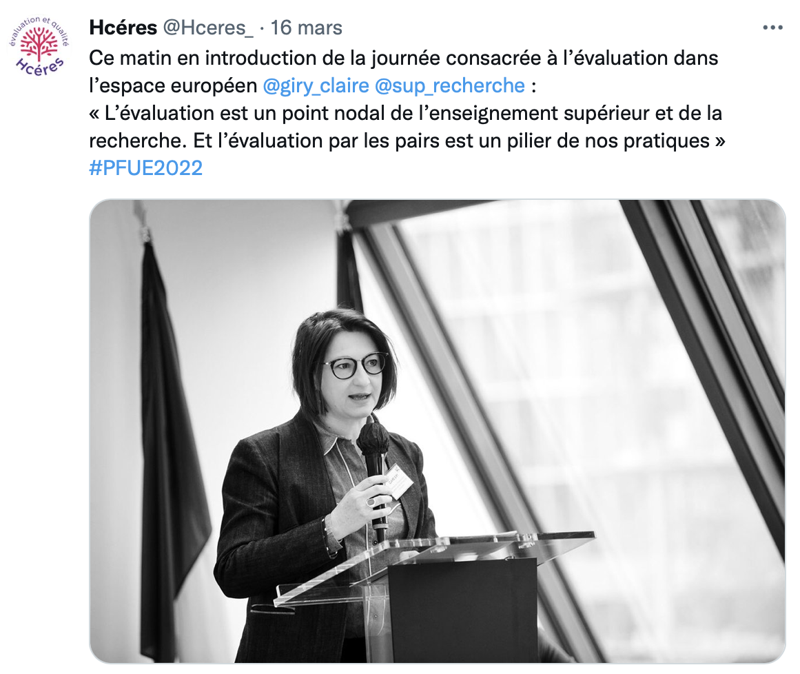 Claire Giry évaluation Hcéres PFUE 2022