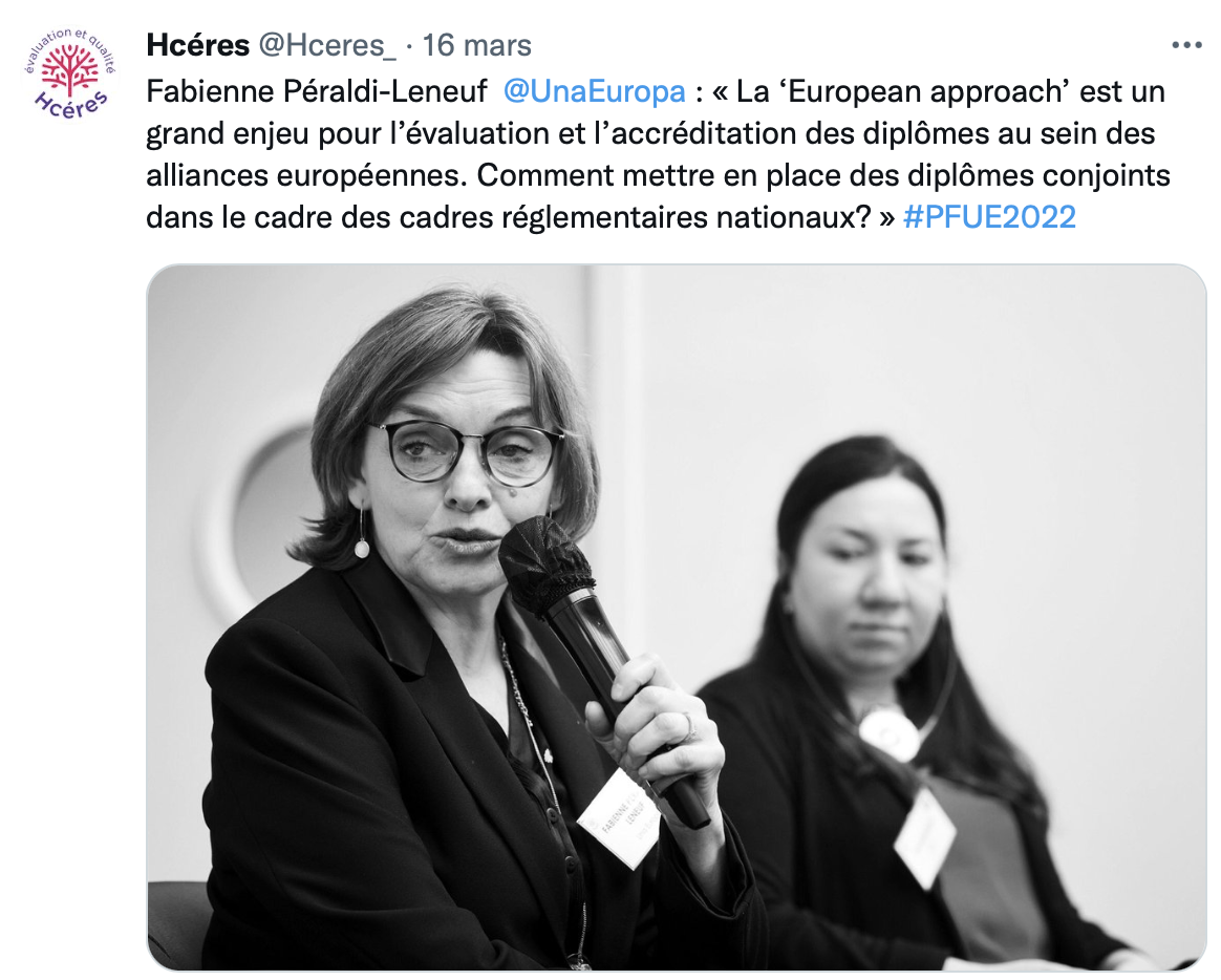 Fabienne Péraldi-Leneuf UnaEuropa Hcéres PFUE 